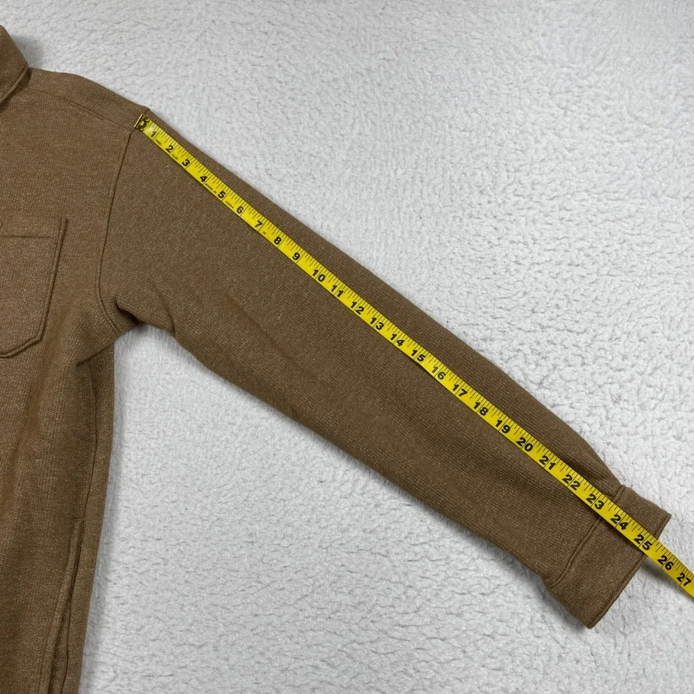 Columbia Shirt Jacket Mens Medium Brown Fleece Lined Rugged‎ Outdoor Shacket